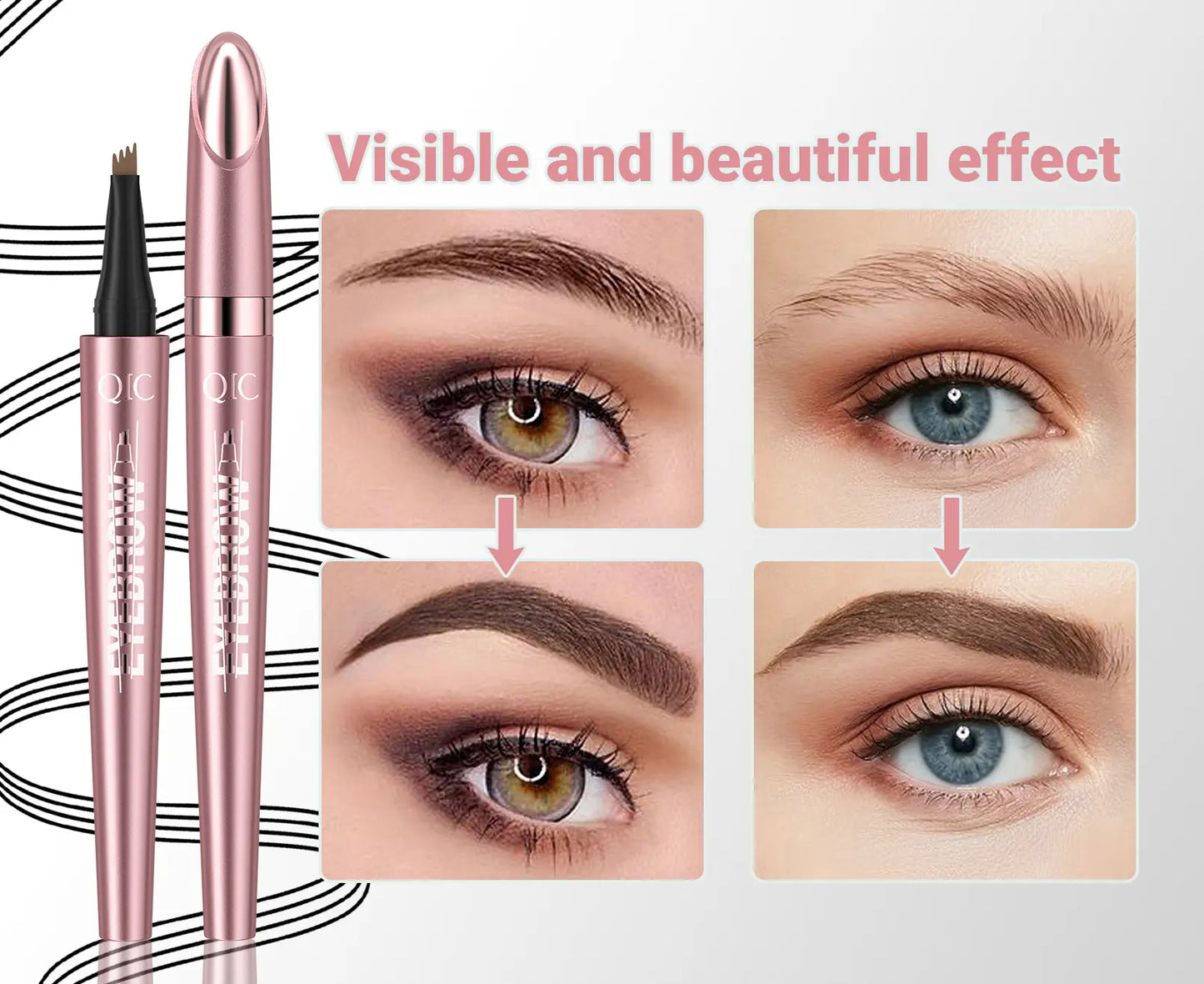 ⚡️First 100:2nd Item 60%Off🔥Waterproof Micro-Fork Eyebrow Pencil, Long-Lasting Brow Pen for Natural Hair-Like Strokes, Smudge-Proof Makeup Tool for Daily Use & Soft Glam-TJY
